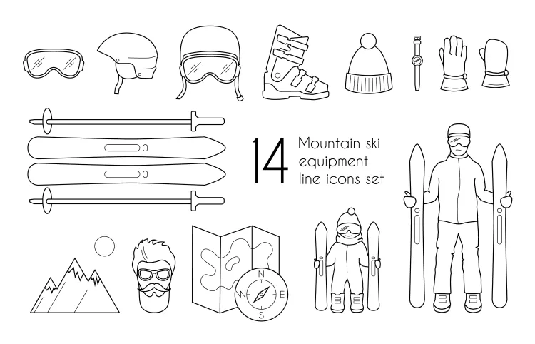 Info Graphic for Ski Equipments